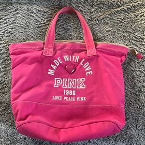 Pink Victoria's Secret tote bag