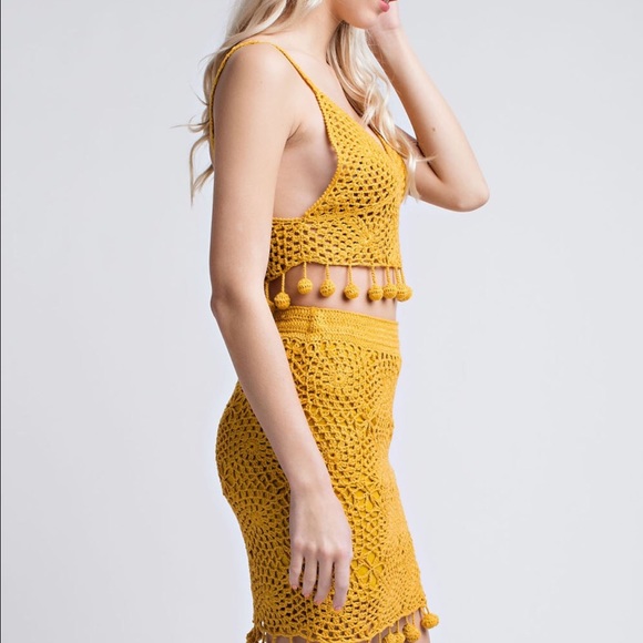 1 left!! BURNING MAN Crochet Crop Top - Picture 4 of 6