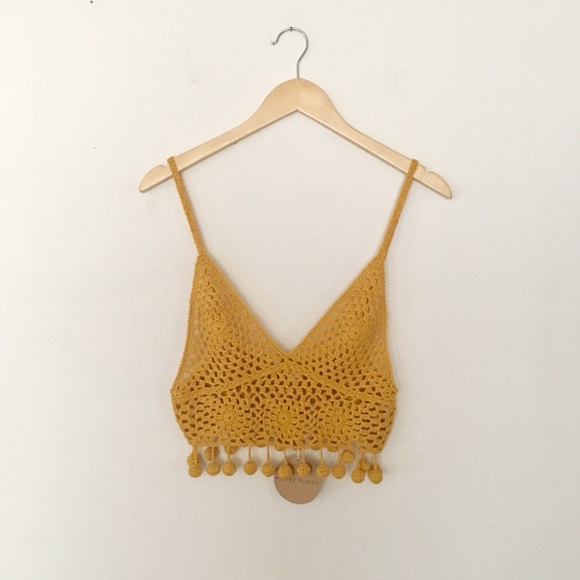 1 left!! BURNING MAN Crochet Crop Top - Picture 5 of 6