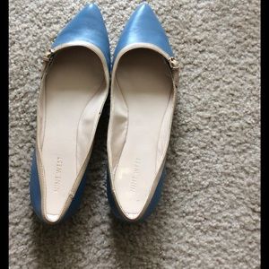 Light Blue and Tan Nine West Ballet Flats, size 10