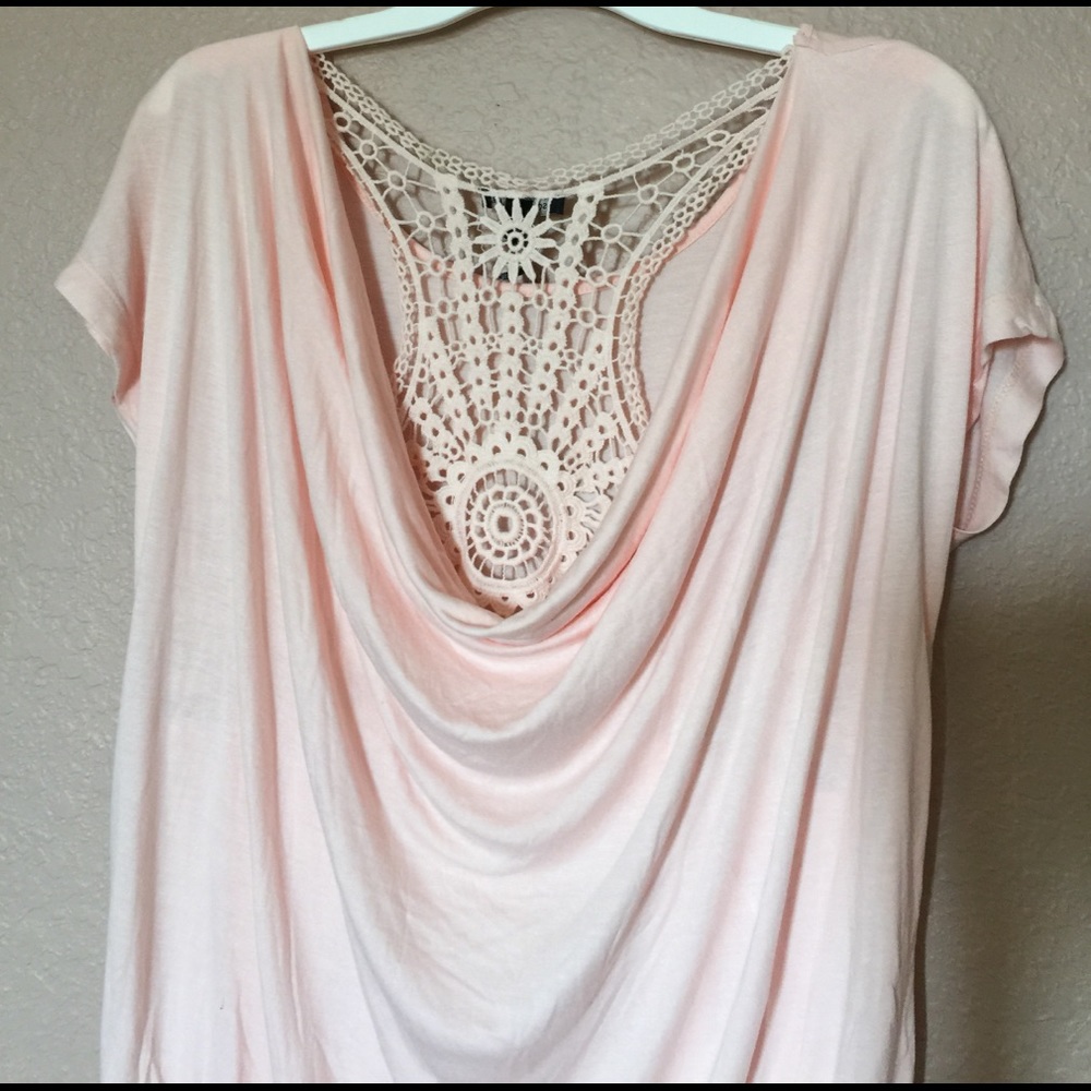 NWT Maison coupe, coral pink blouse size M.