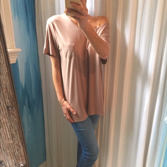 *sold out*Dusty Mauve Pocket Tee - Picture 2 of 4