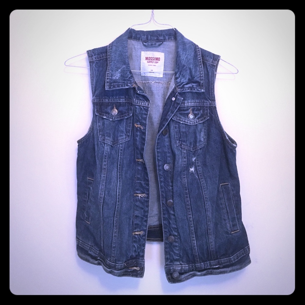 Blue jean vest.