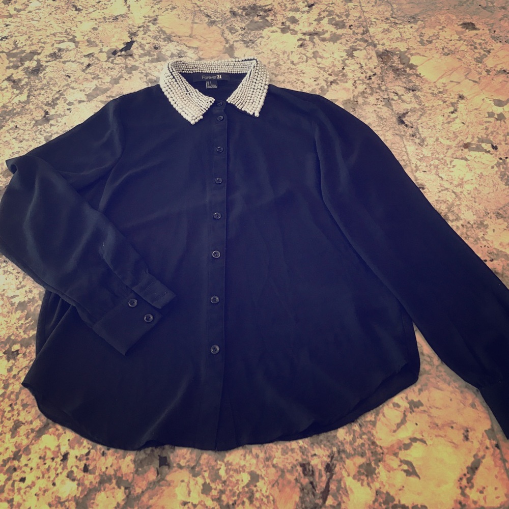 Forever 21 - Pearl Button-Up Long Sleeve