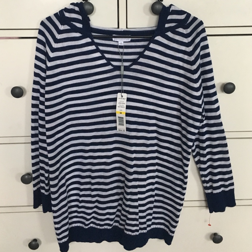 Striped Hooded Shirt
