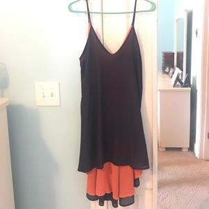 Navy and Orange dress