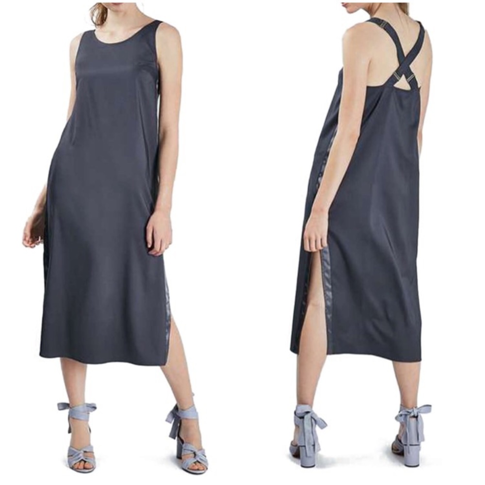 NWT Topshop Satin Midi Dress