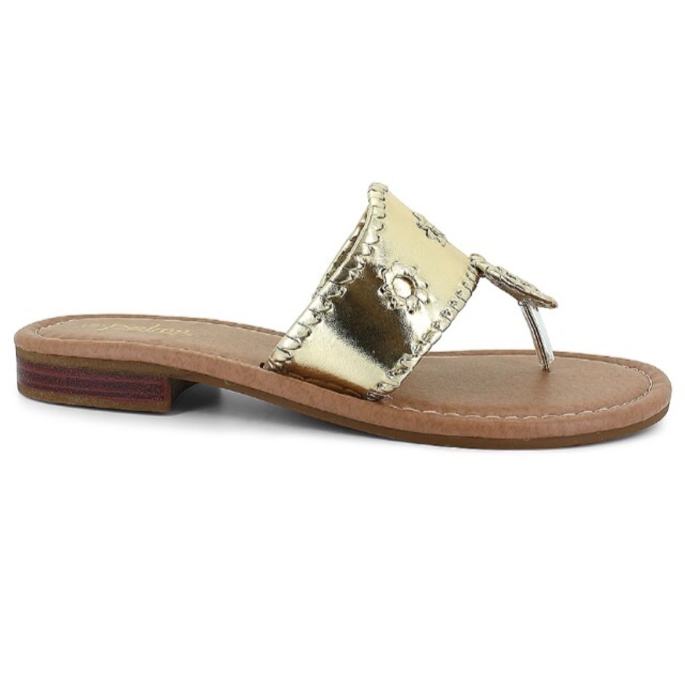 gold jack rogers inspired sandals