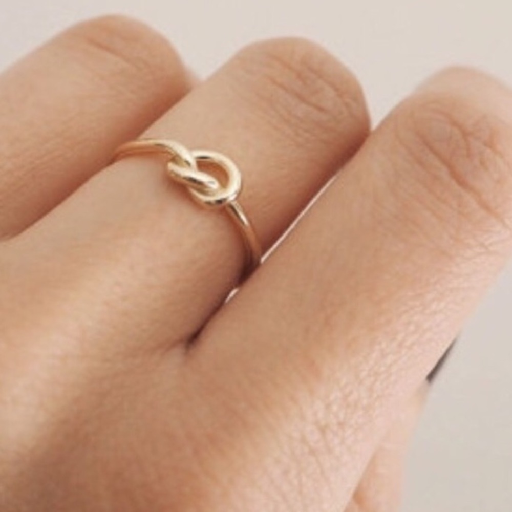 NEW✨ knot ring 14k gold rosegold silver size 6.5 - Picture 1 of 2