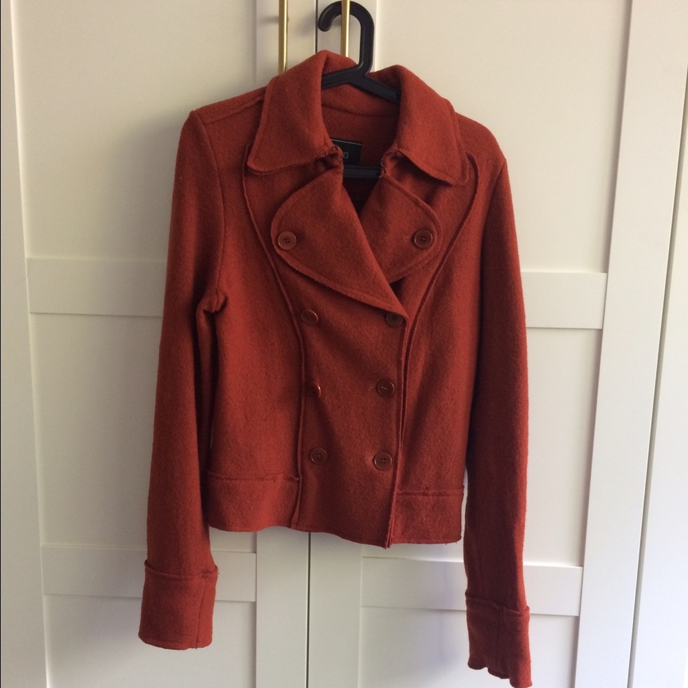 MNG orange wool jacket size S