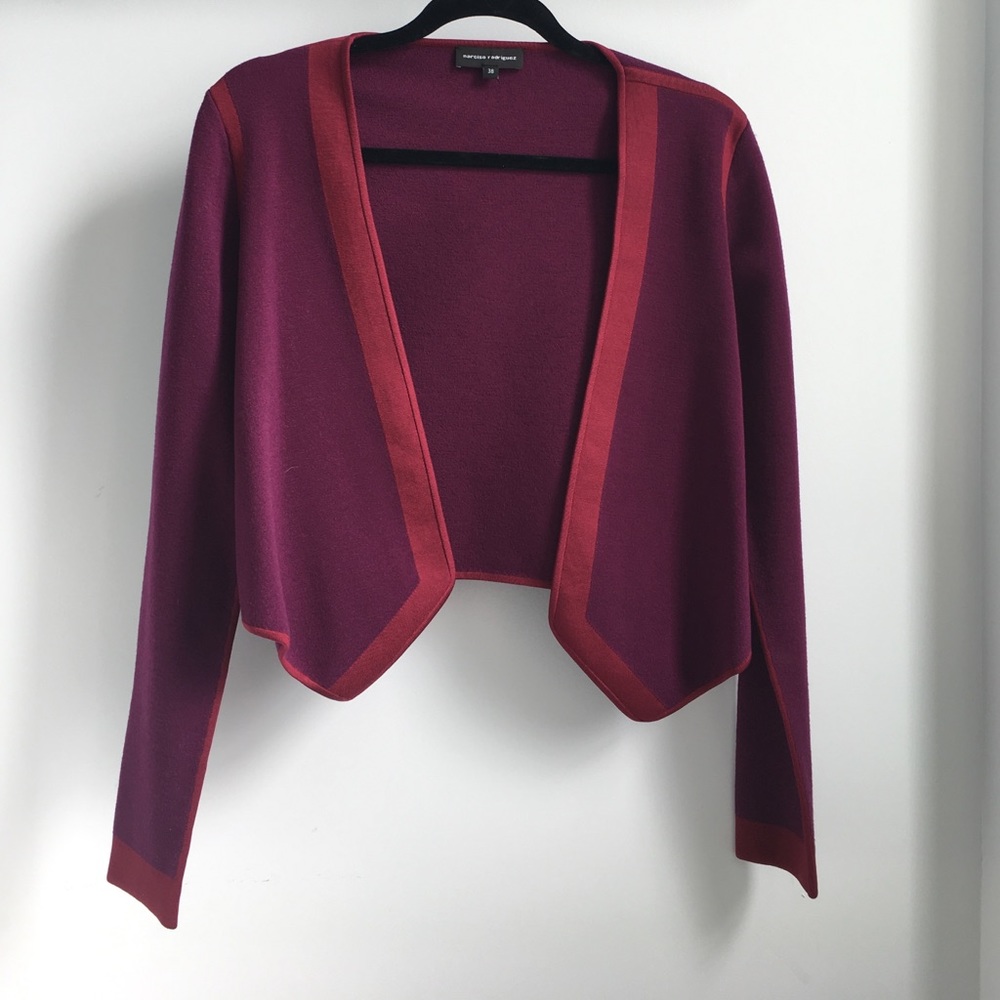 Narcisco Rodriguez Wool Blend color block jacket