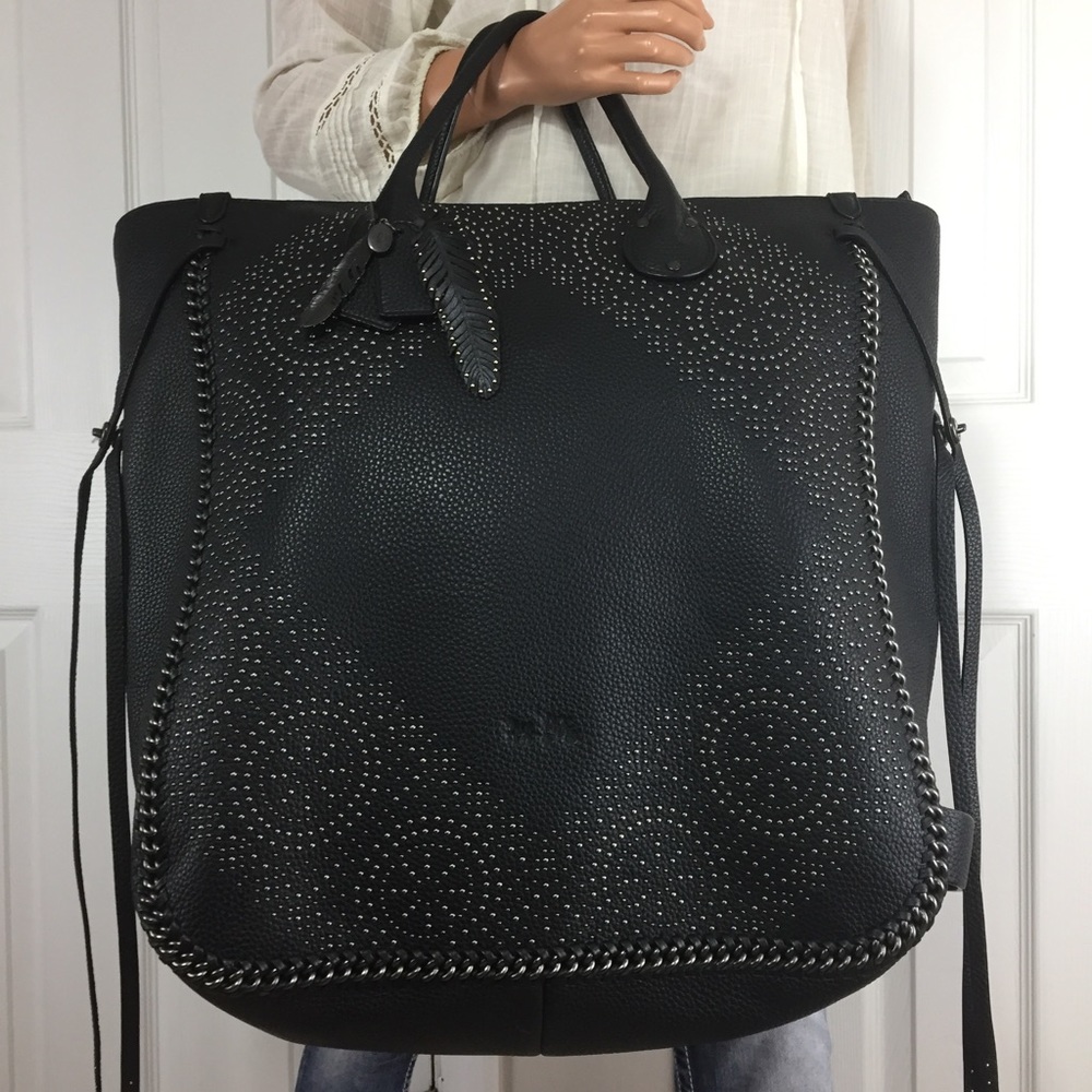 NWT Coach Tatum XL Studded Tote  & Dust Bag