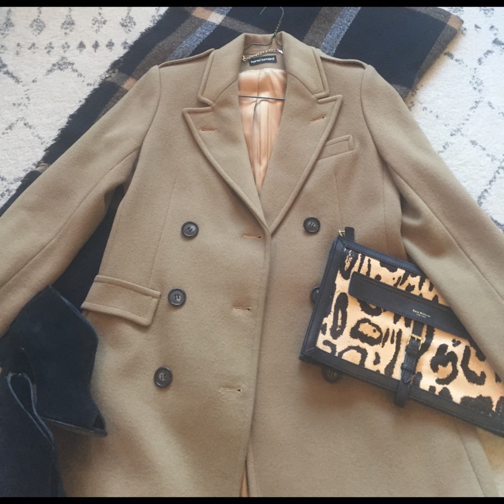 Double Breasted Classic Camel Pea