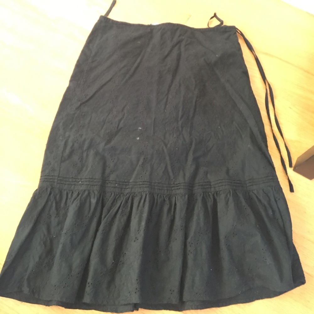 Long black summer skirt