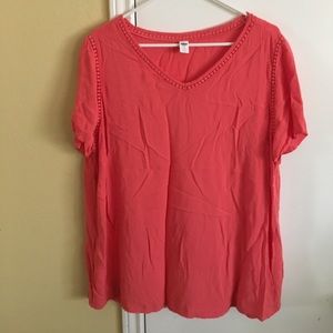💖 Old Navy Short sleeve Coral Blouse
