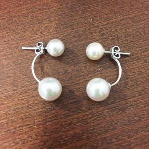 REAL Double Pearl Earrings