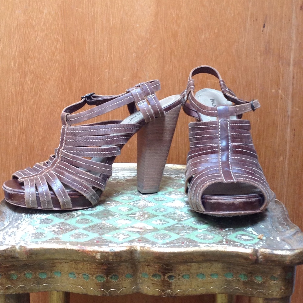 Matisse for Free People strappy peep toe heels