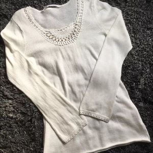 Athleta Wainscott Crochet Sweater