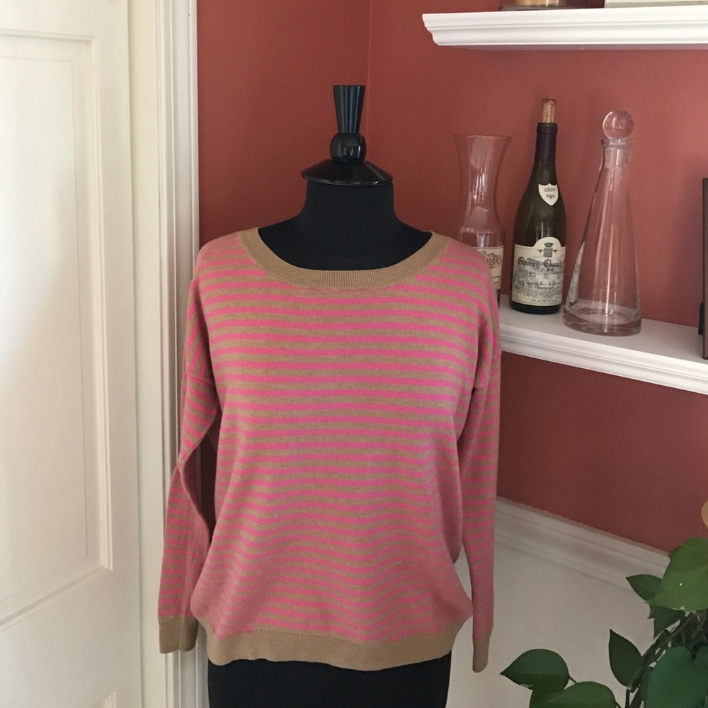 Gap pink and brown sweater
