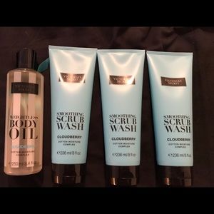 VS body oil and body scrub