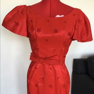 Lorrie Deb red scoop neck dress