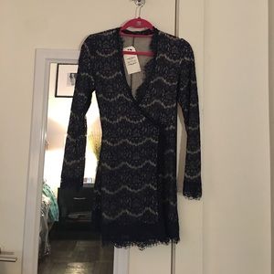 VICI - OLIVACEOUS Lacey Blue Dress