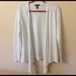 white flowy Forever 21 cardigan