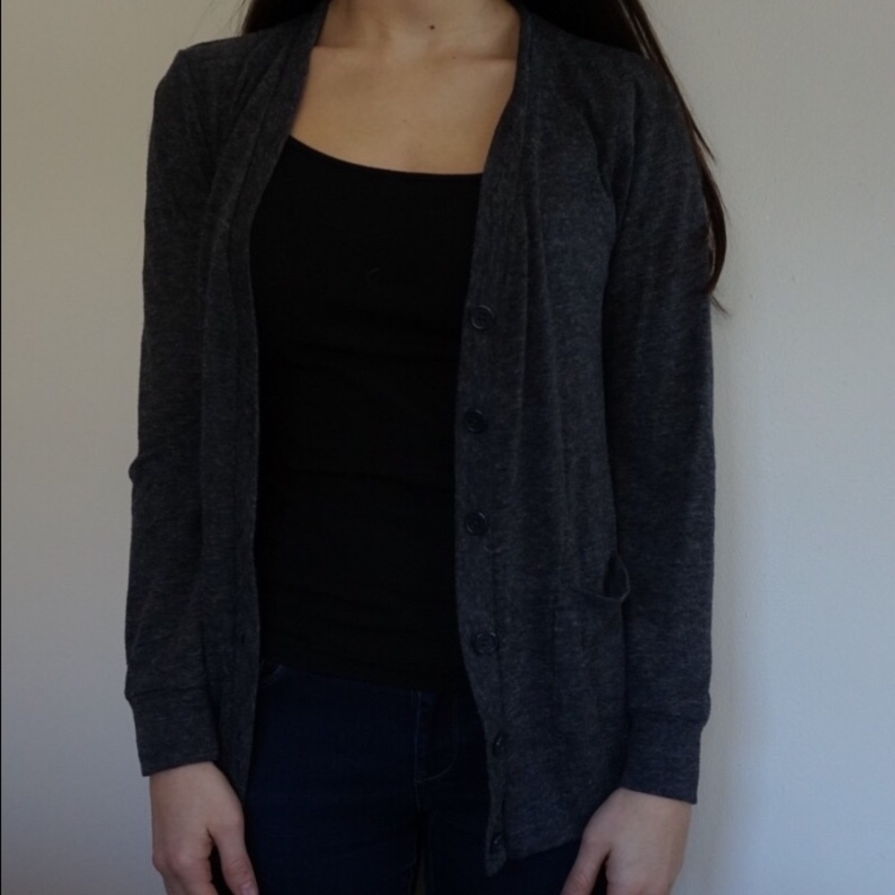 Dark gray cardigan