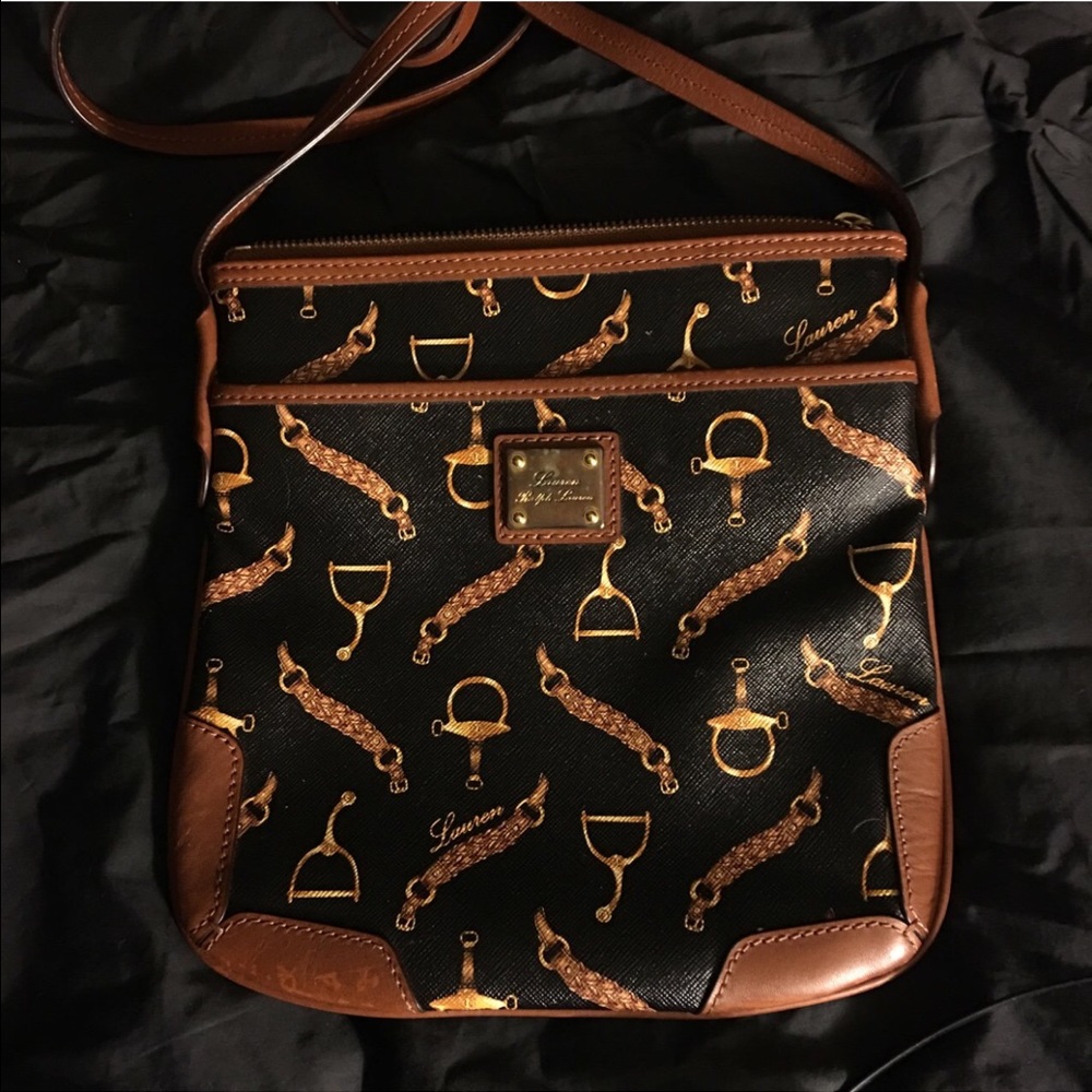 Ralph Lauren Buckle Print Satchel