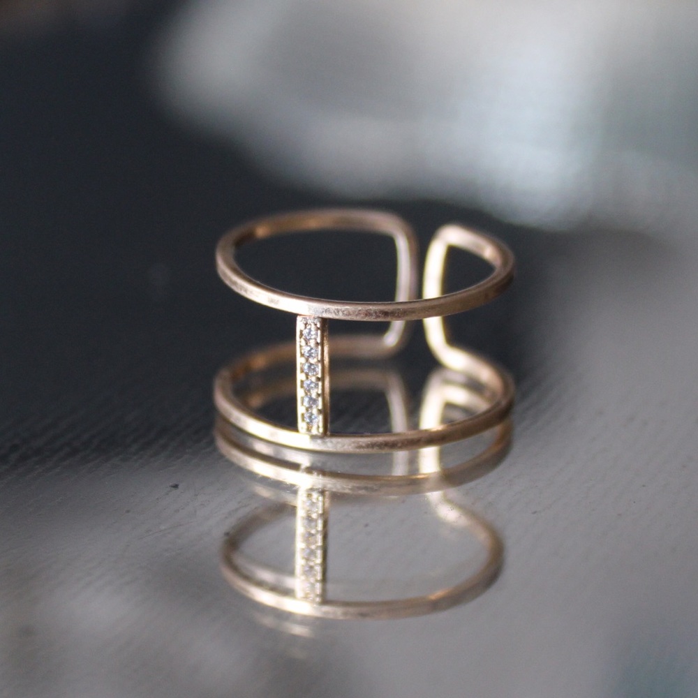 💛 simple adjustable gold ring💛