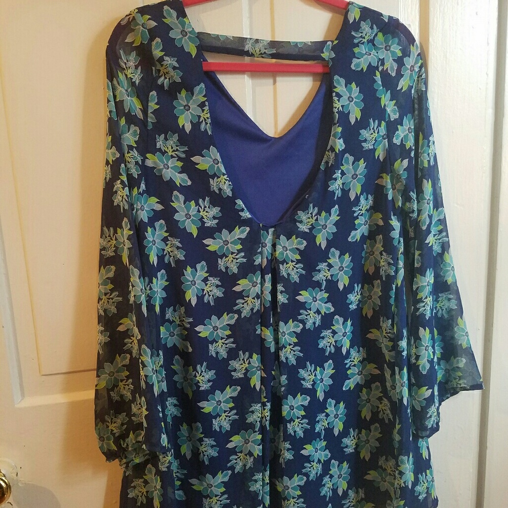 Blue flora dress