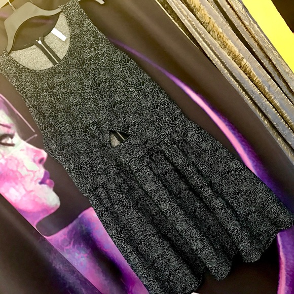 Sparkly Plus Size Dress Dark Blue Black sleeveless 2xl silver accents XXL - Picture 7 of 15