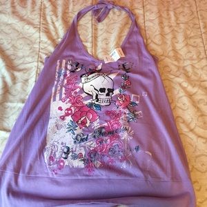 Purple Skull Halter