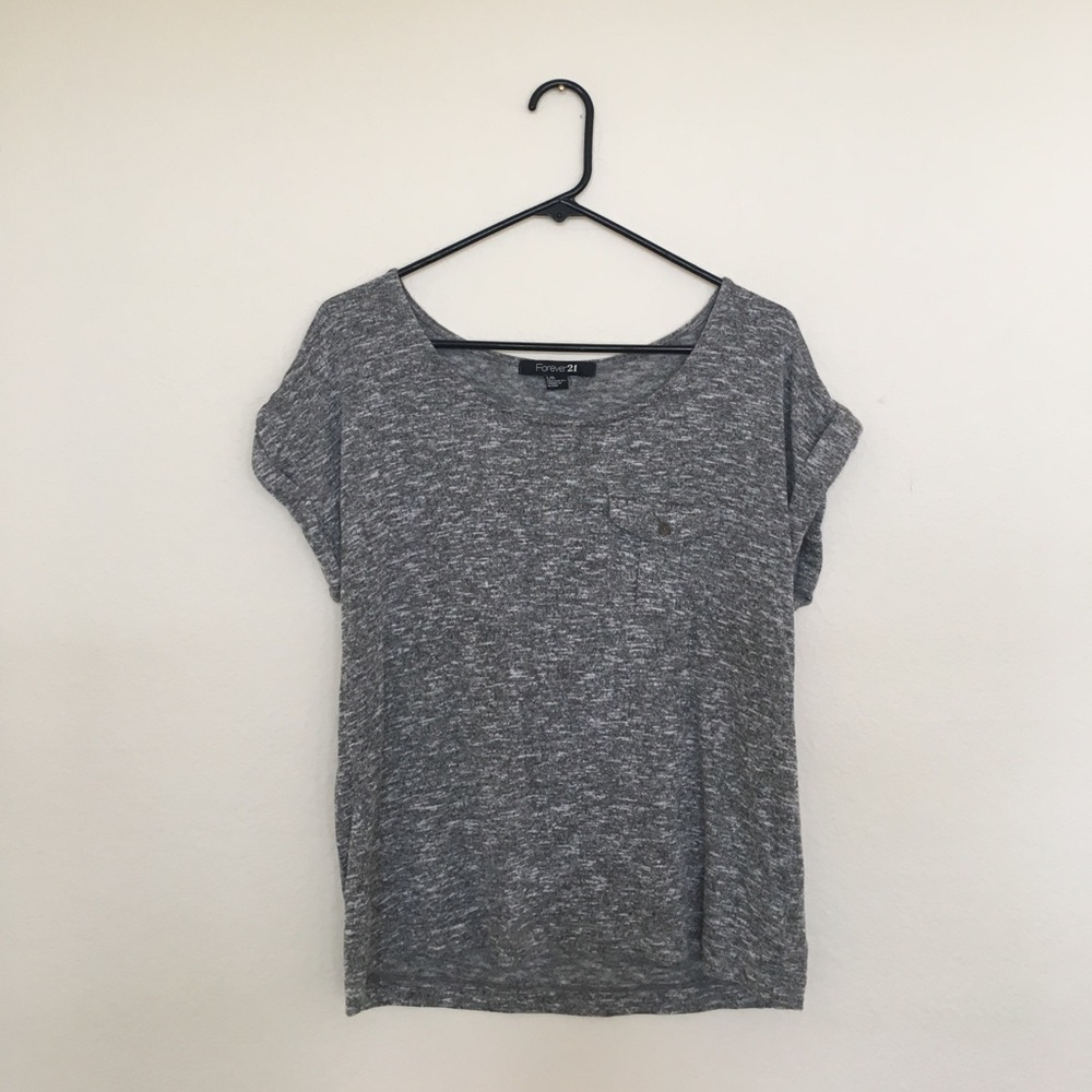 Forever 21 Speckled-Gray Top