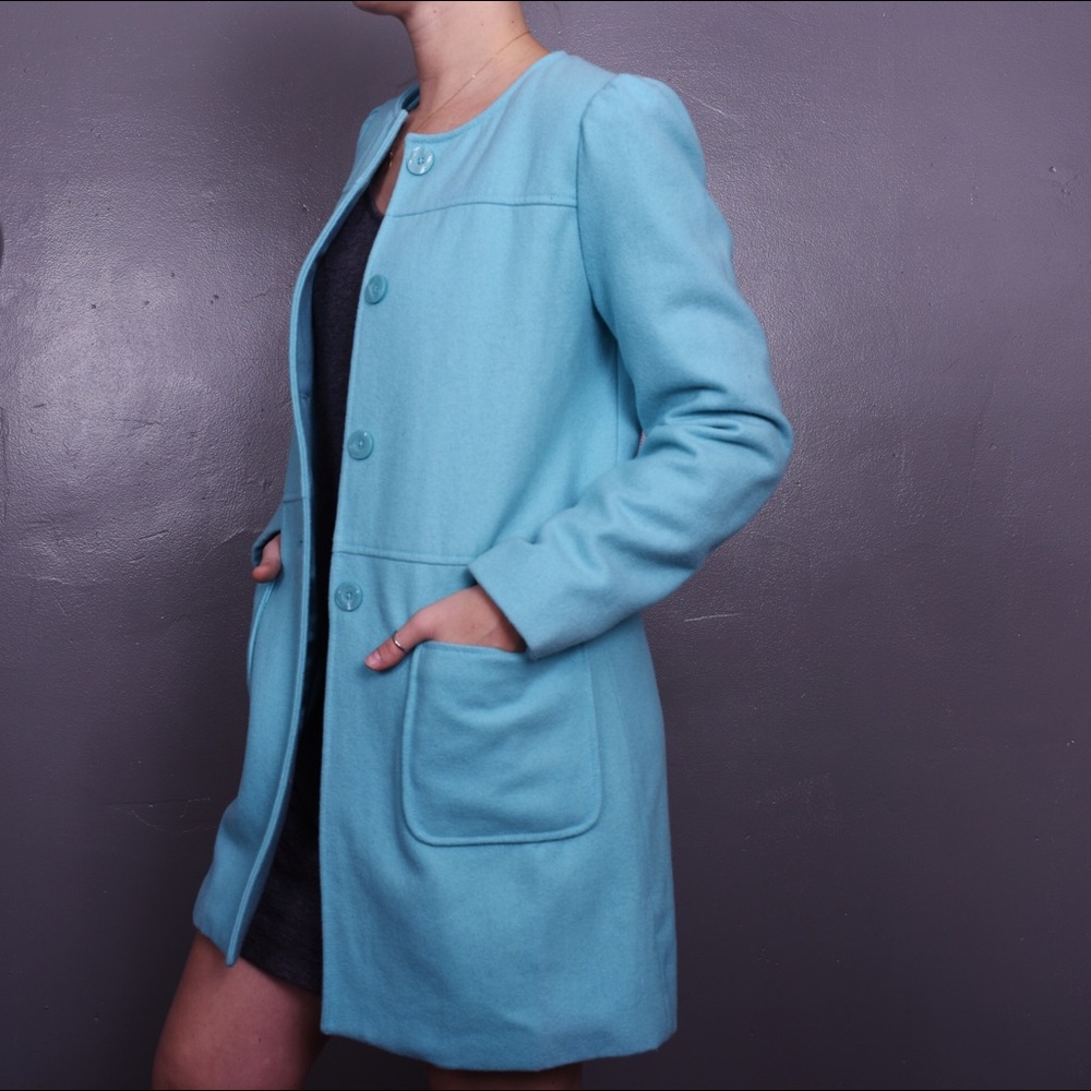 Light Blue Pea Coat.