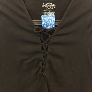 Free People Tops - NWT Free People Intimately thermal top lace up M/L Free People Tops - NWT Free People Intimately thermal top lace up M/L