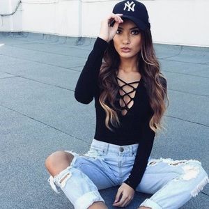 Free People Tops - NWT Free People Intimately thermal top lace up M/L Free People Tops - NWT Free People Intimately thermal top lace up M/L