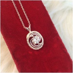 🌷BOGO 1/2 OFF🌷 Silvertone Starlit  CZ Necklace