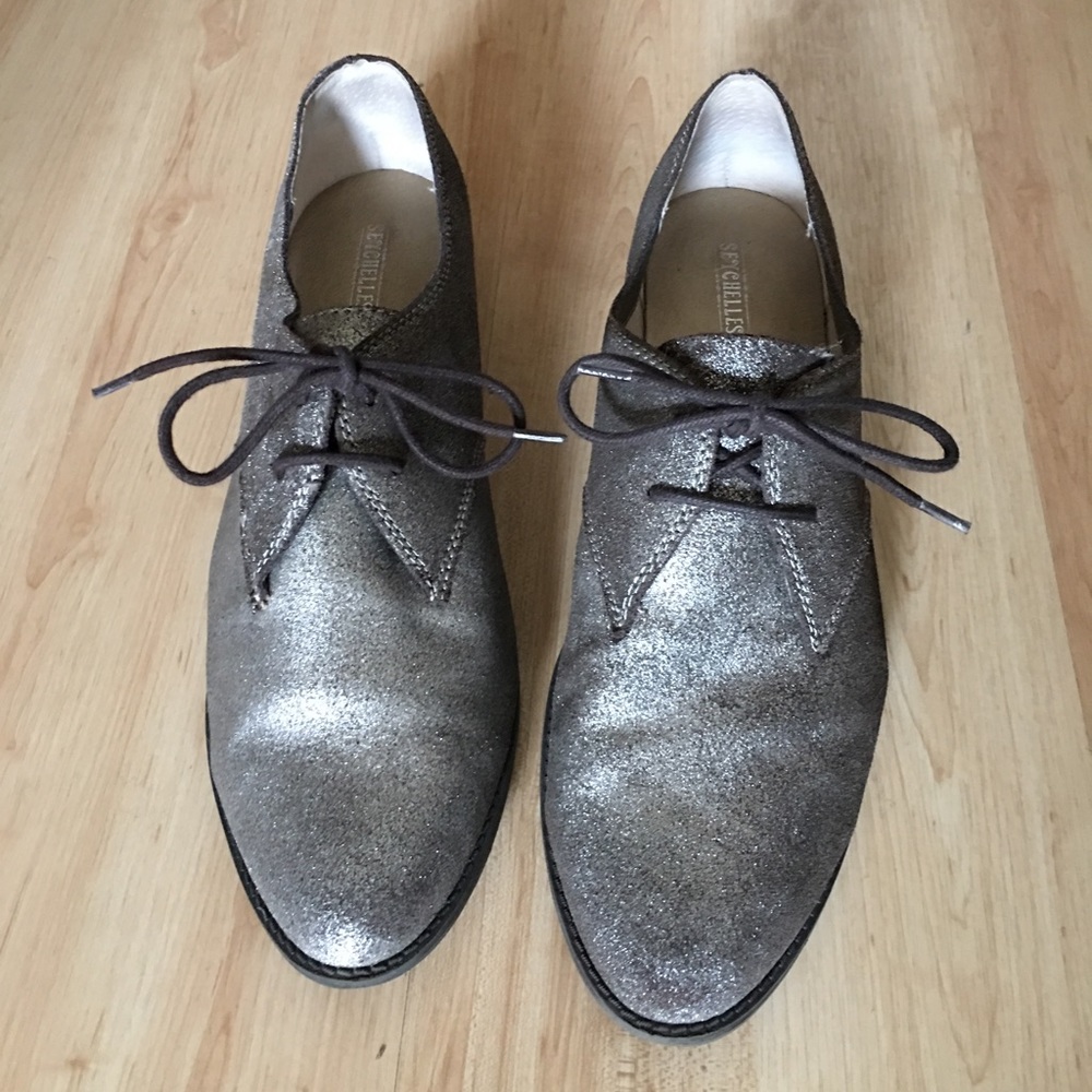 Seychelles pewter suede lace-up oxford, sz 11