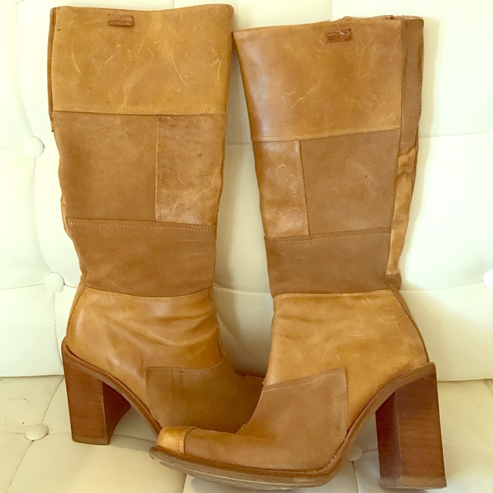 Leather and suede boots by Destroy.