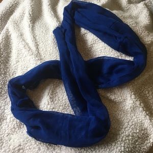 Sheer blue infinity scarf
