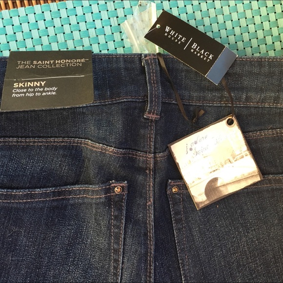 💜💜WHBM SKINNY JEANS w metallic stitching 00R - Picture 3 of 6