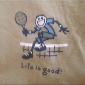Men's tennis Life is good tee