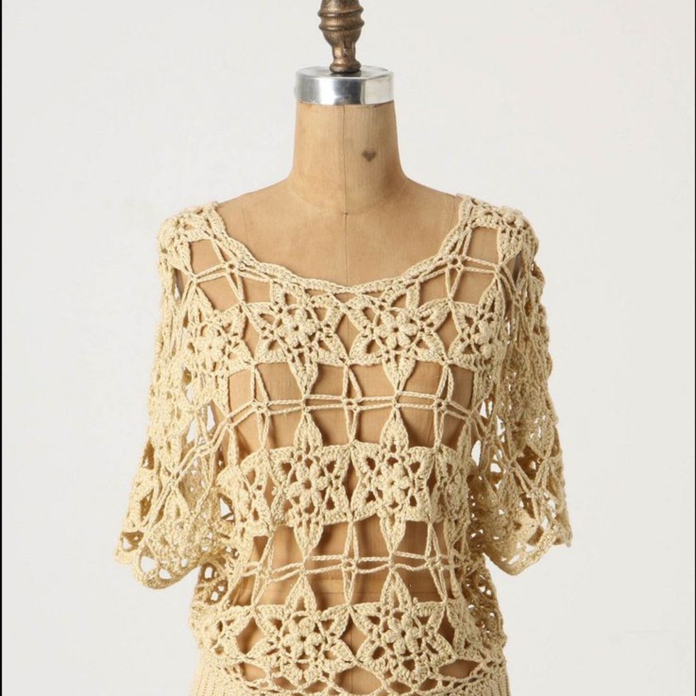 Anthropologie NWOT crocheted top