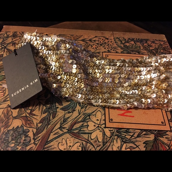 Eugenia Kim 100% silk with sequins hair wrap main image 4