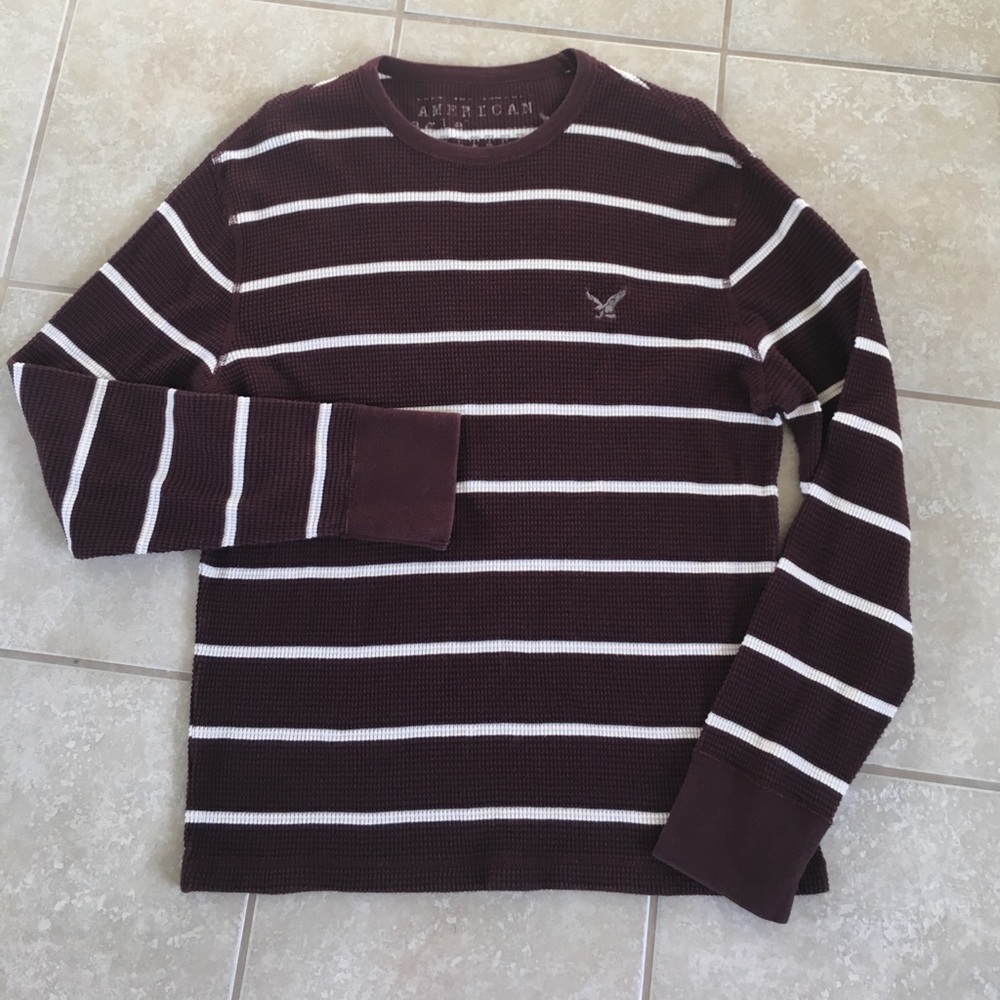 NWOT Men's Striped Thermal Shirt