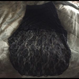 Lace High Low Skirt