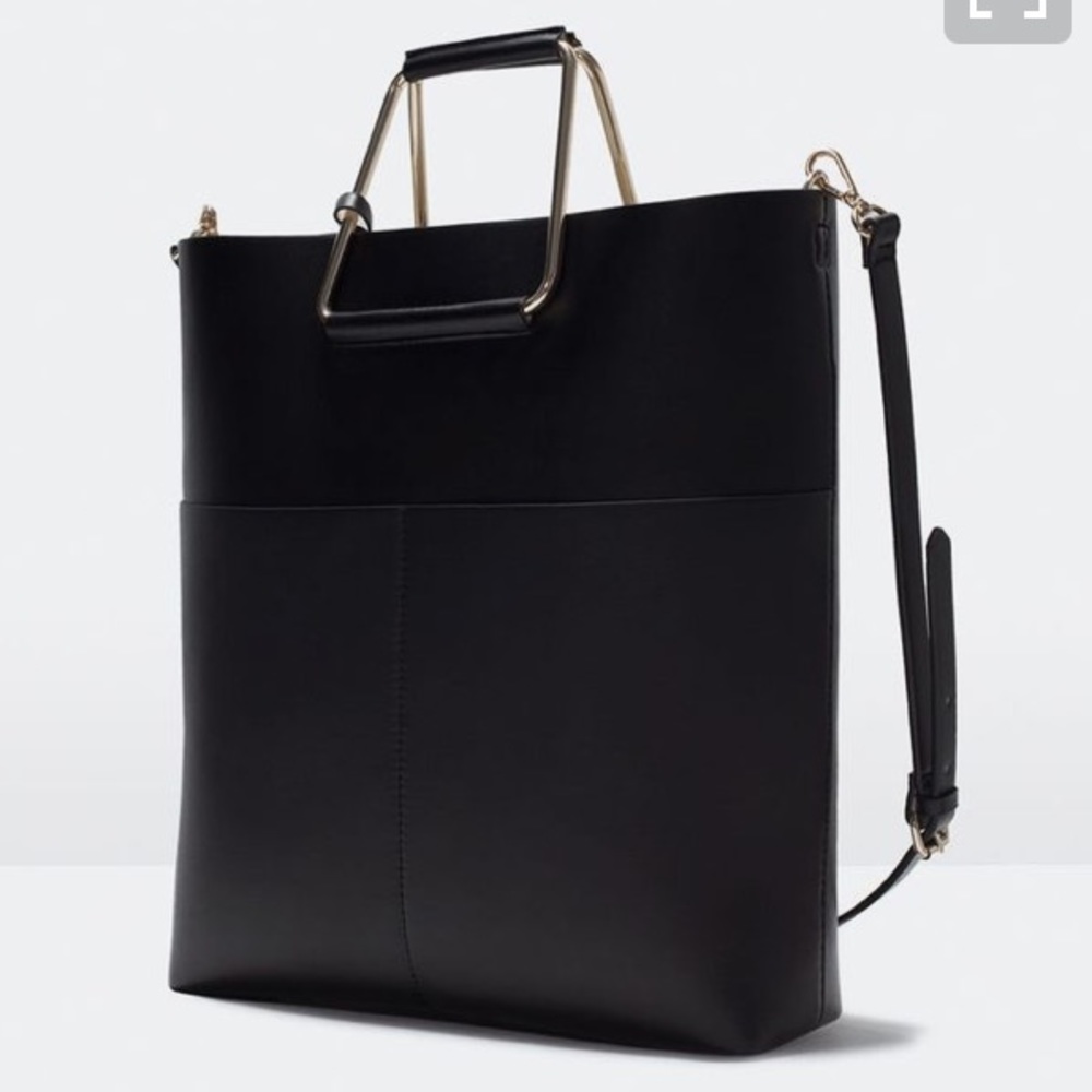 Forever 21 metal handle tote bag