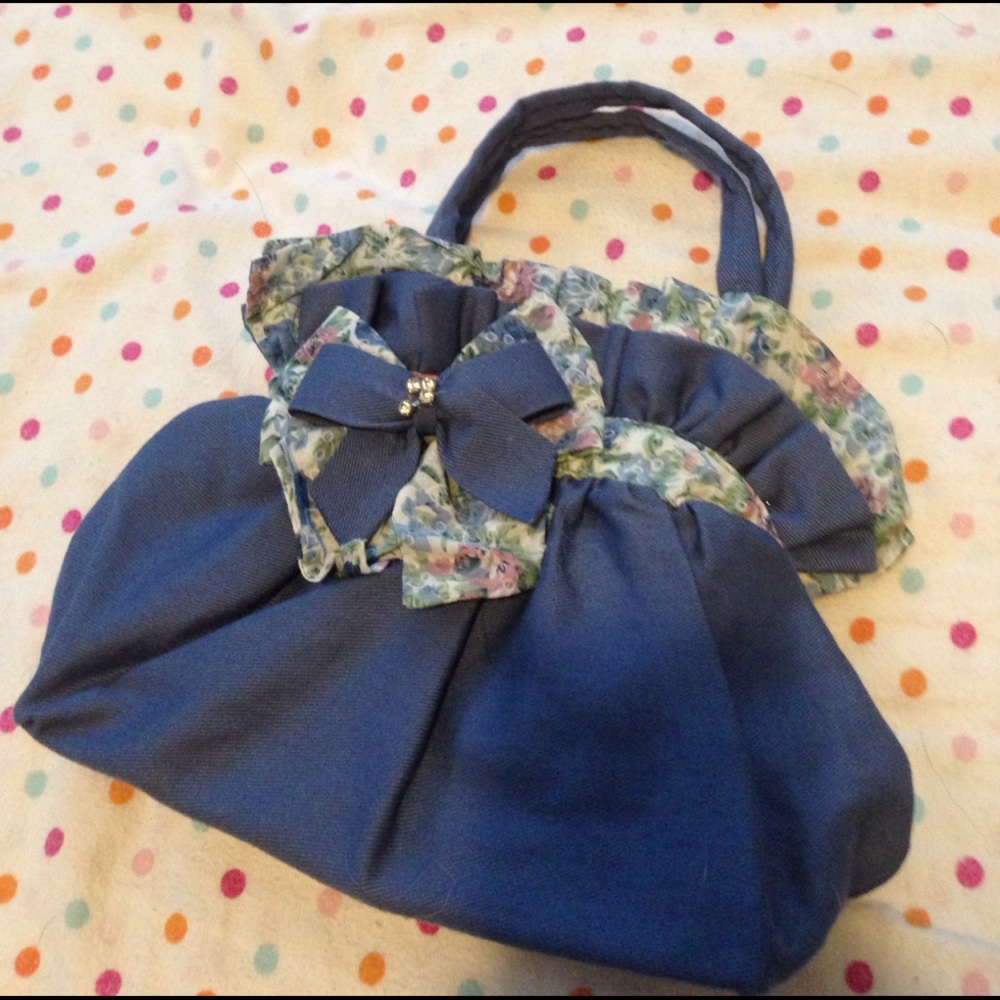 Small denim hand bag