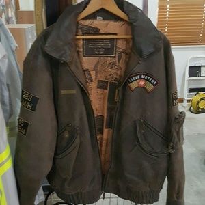 Express leather bummer jacket